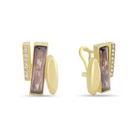 Серьги GOLDOS 143689 Золото, Фианит, Раухтопаз 