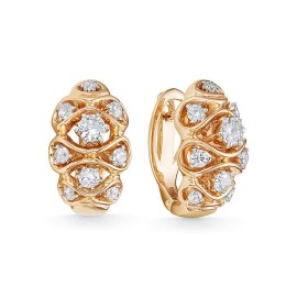 Серьги GOLDOS С4515-25 Золото, Фианит