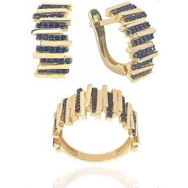 Комплект GOLDOS коллекция Premium 143352-S Золото, кристалл Swarovski