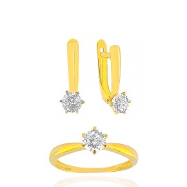 Комплект GOLDOS 143627-S Золото Фианит