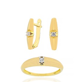 Комплект GOLDOS 143630-S Золото, Фианит
