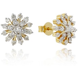 Серьги GOLDOS DE1875 Золото, Бриллиант