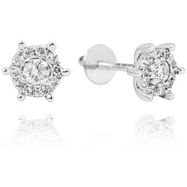 Серьги GOLDOS SDE1824W Золото, Бриллиант