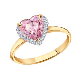 Кольцо GOLDOS 143743 Золото, Фианит