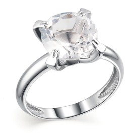 Кольцо GOLDOS 01-1840/00ГХ-00 Серебро, Горный хрусталь