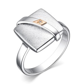 Кольцо GOLDOS 01-3501 Серебро, Золото, Бриллиант