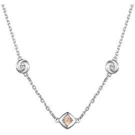 Колье GOLDOS коллекция Premium АЛЬКОР 06-3525_000Б-00_43.0 43 см 2.8 г серебро, золото, бриллиант